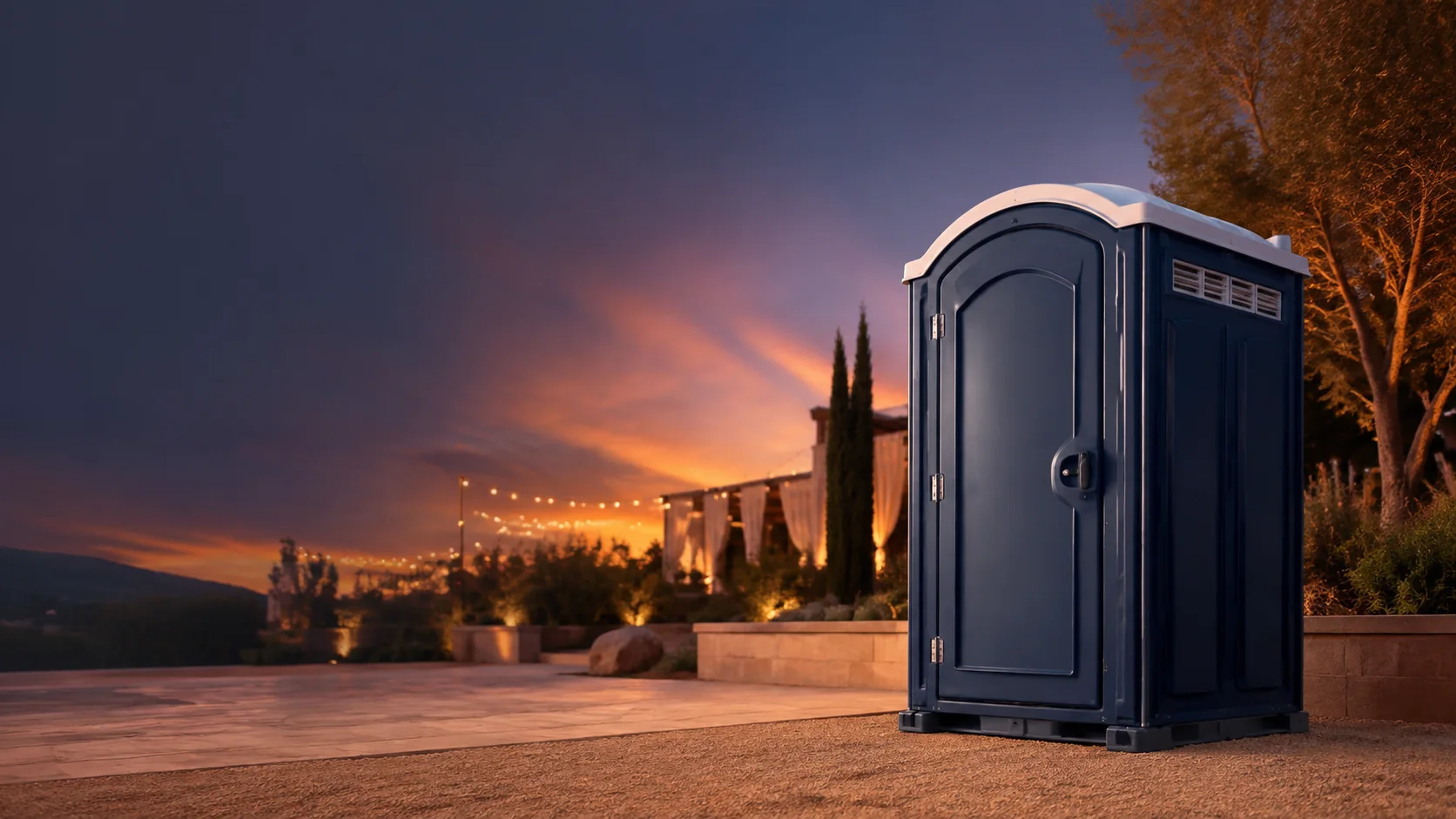 Portable restroom shown for rental planning in Tooele, UT